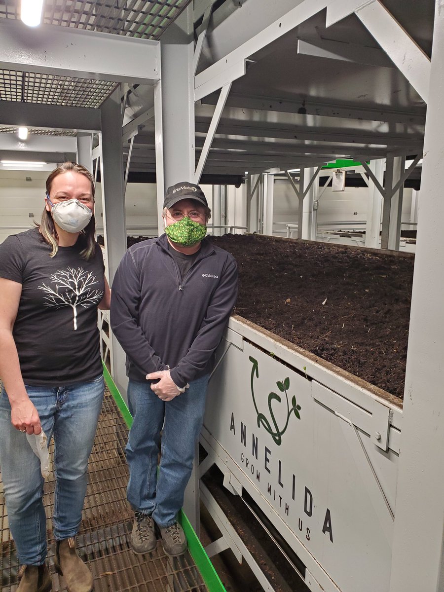eaoliver's tweet photo. Thank you @AnnelidaIg for the tour of your amazing #wormcasting production facility! #livingsoil #craft #cannabis #blackgold https://t.co/vRGyhCfTfY