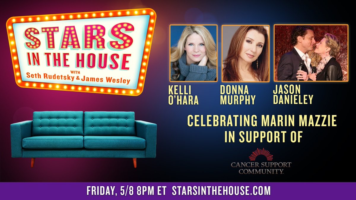 StarsInTheHouse's tweet photo. Tonight we are taking a moment to honor Marin Mazzie in support of Cancer Support Community. Join us and several special guests to remember her legacy and support an amazing cause!
@CancerSupportHQ @kelliohara @DMurphyOfficial @JasonDanieley
#CancerSupportCenter #SITH https://t.co/DmRGJDdfiZ