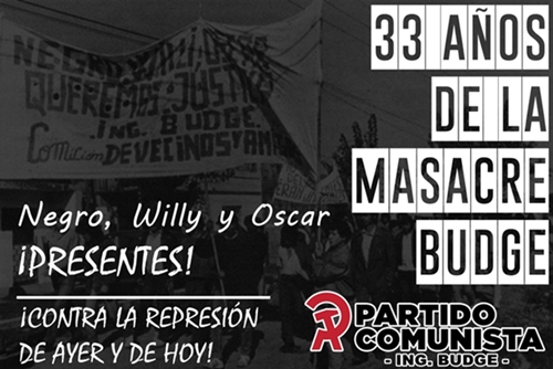 PC_FJC_BUDGE's tweet photo. #MasacreDeBudge | Como tantas veces lo recordaba el camarada León Toto Zimerman, abogado de la causa junto a Ciro Annicchiarico, "la masacre de Budge no fue el primer caso de gatillo fácil, pero sí el primero en que todo un barrio se organizó para pelear contra la impunidad". https://t.co/0yX0lqkTFu