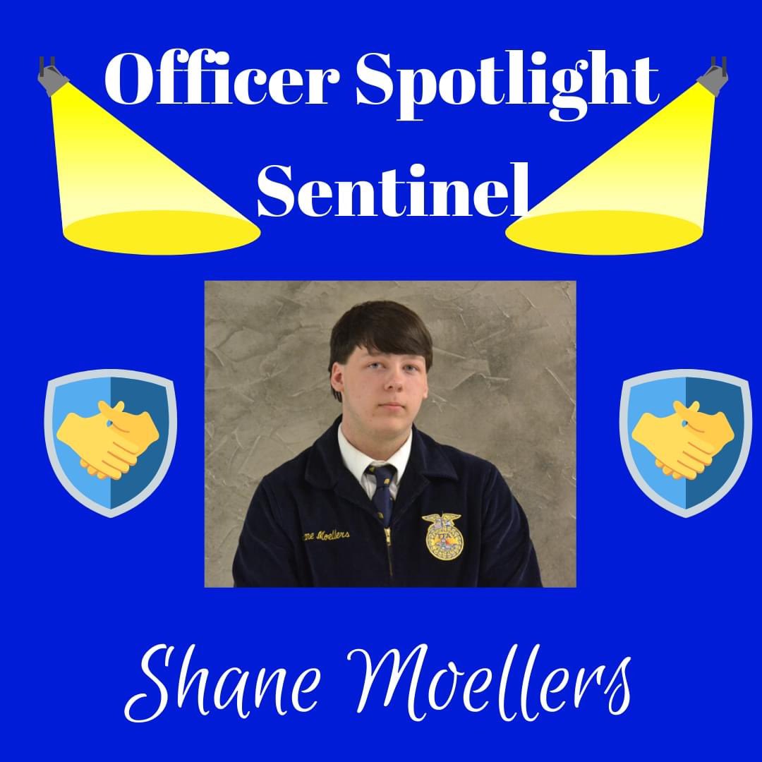 Our fifth officer spotlight is Shane Moellers who is currently serving as our chapter sentinel.