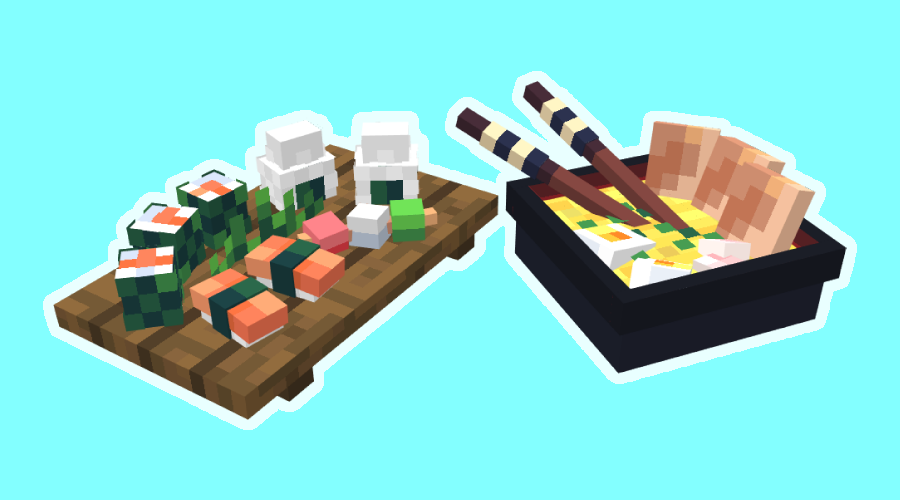 Nature_Builder's tweet photo. I´ve been looking into japanese food lately. And I have to say, it´s pretty tasty😋. So I made a model of it!

Made as always in @blockbench 

#Minecraft #3Dmodeling #Blockbench #Japanese #ramen #sushi @Mojang https://t.co/F9c5xxkQI5