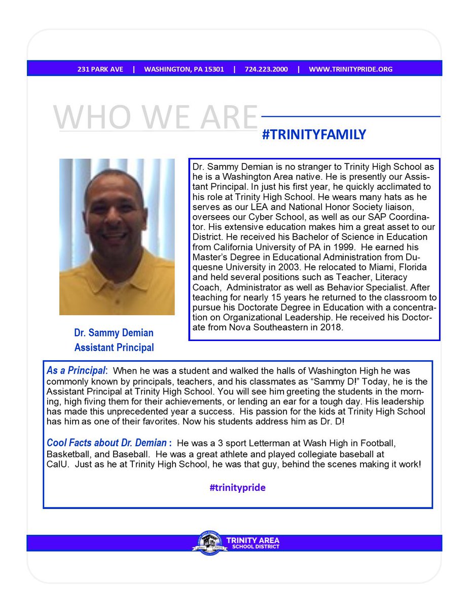 TrinityAreaSD's tweet image. Dr. Demian is someone you want on your team! He is one that works behind the scenes to makes things happen!