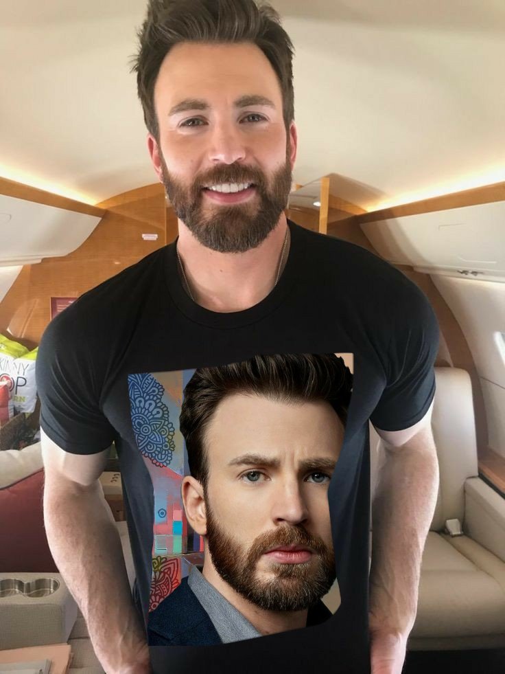 creandozen's tweet photo. @ChrisEvans being the perfect model for my designs ❤💞

Say yes, please 🙏😂 
*doy buenas prestaciones 👍* https://t.co/efuOMVmOCL