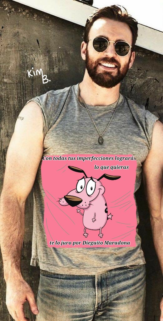 creandozen's tweet photo. @ChrisEvans being the perfect model for my designs ❤💞

Say yes, please 🙏😂 
*doy buenas prestaciones 👍* https://t.co/efuOMVmOCL