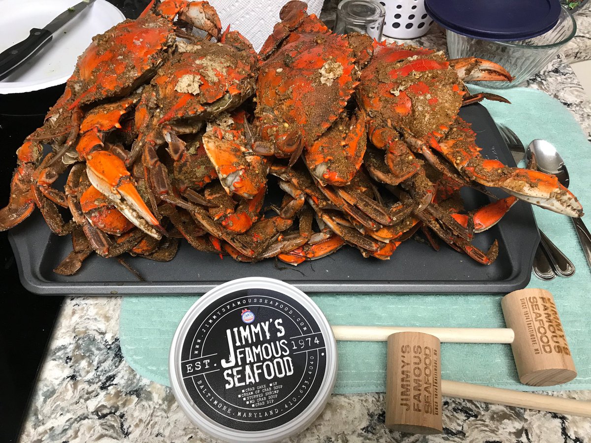 Behnla's tweet photo. @JimmysSeafood The crabs made it to Florida and they did not disappoint, my father loved them!!! https://t.co/OABoJRwEx8