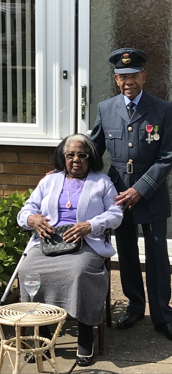 Wow! So proud of my parents. Dad 85 & Mother 90! Dad was in the RAF for 30 years & got an MBE.They ventured outside their front door in Lincoln & strictly adhered to social distancing to celebrate #VEDay75 I am in London it brought a little tear to my eye😢 #StaySafeStayHome 🙏🏽