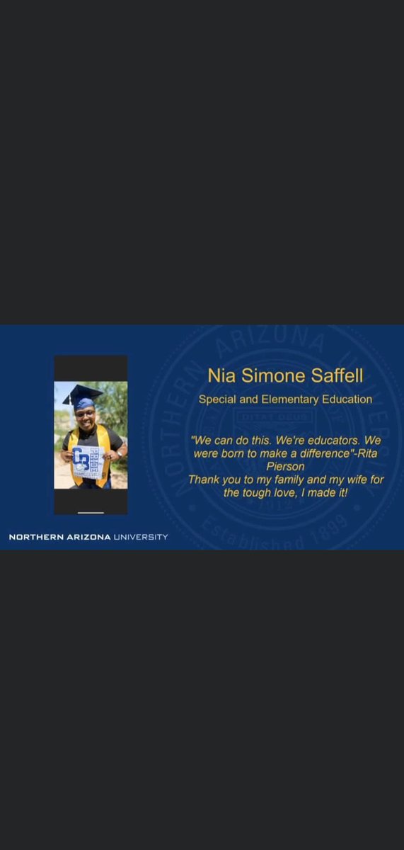 NiaSaffell's tweet image. My virtual graduation lasted a long 23 minutes 😂😂😂But I did it! Time flies when you’re accomplishing your goals🤍😭🍾🎉#naugrad #donewiththisbs🎓