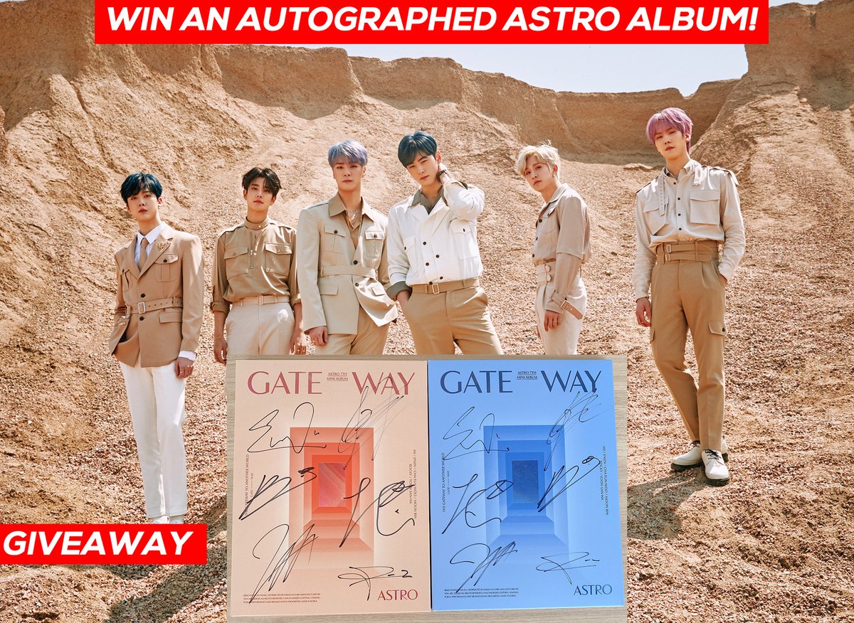 allkpop's tweet photo. #astroakpgiveaway [GIVEAWAY] Enter to win an autographed ASTRO 'GATEWAY' album! https://t.co/05T1TcdFBj https://t.co/yS085gfz9g
