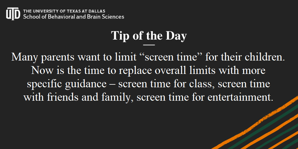 BBSutdallas's tweet photo. BBS Tip of the Day - A new series of short tips we started in the School of Behavioral and Brain Sciences to share some expert advice on how to cope with the current situation. #bbstips https://t.co/6zaVHWPFdO