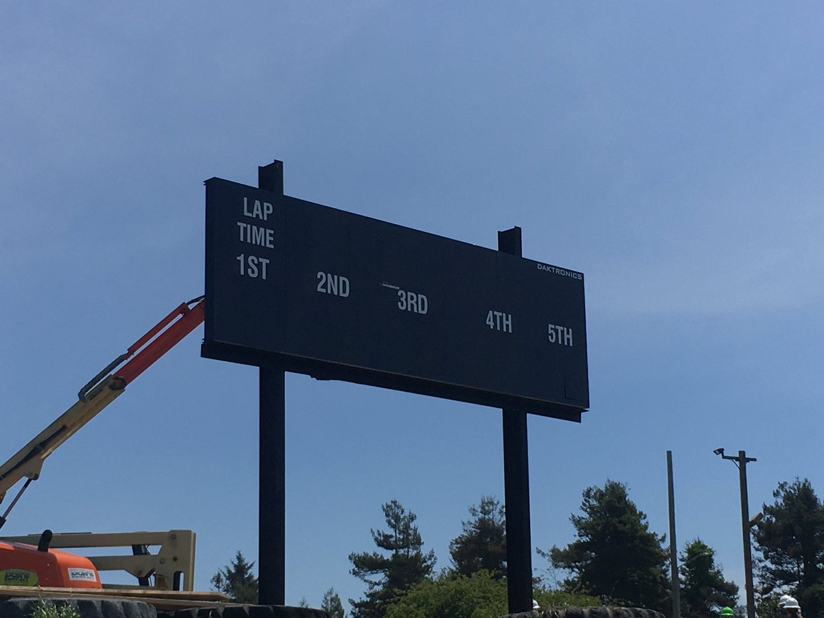 kiemsports's tweet photo. Improvements continue at the Redwood Acres Raceway in Eureka. On Friday, the new scoreboard was installed at the track. @RacinTheAcres https://t.co/9DMIfSRbmk