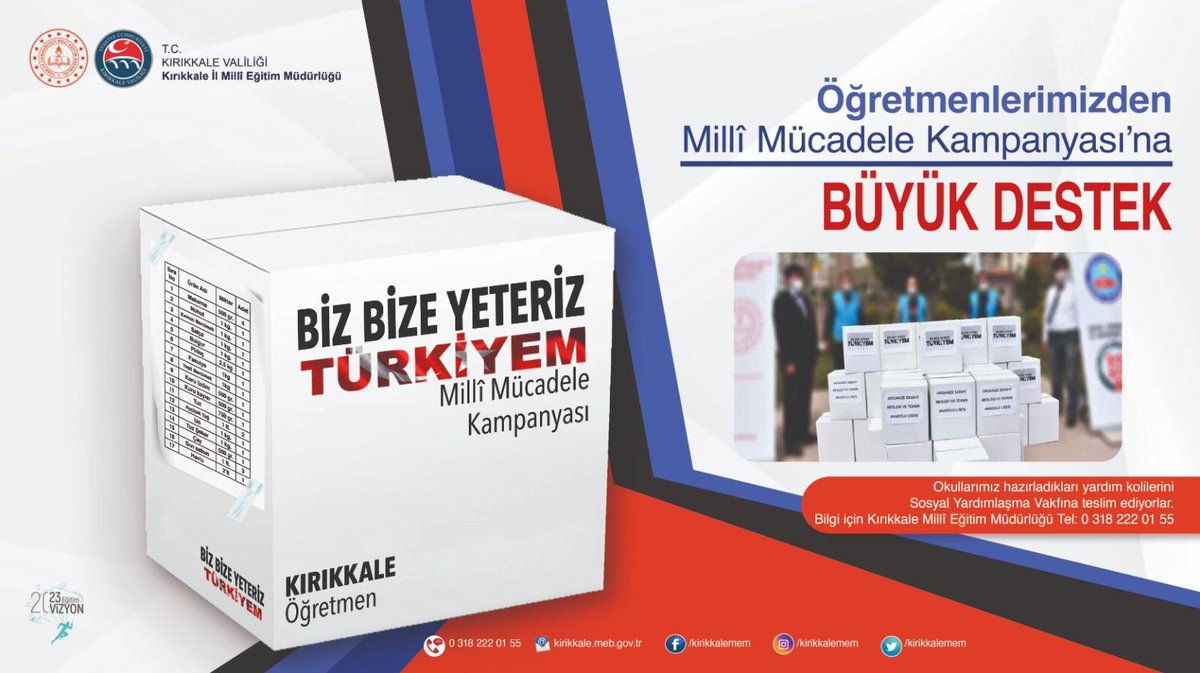 Biz bize Yeteriz. Emeği geçen bütün öğretmen arkadaşlara canı gönülden teşekkür ediyoruz.<a href="/TC_kkalevalilik/">Kırıkkale Valiliği</a> <a href="/kirikkalemem/">Kırıkkale Millî Eğitim Müdürlüğü</a> <a href="/ziyaselcuk/">Ziya Selçuk</a> <a href="/kirikkalebld71/">Kırıkkale Belediyesi🇹🇷</a> <a href="/ziyaselcuk/">Ziya Selçuk</a>