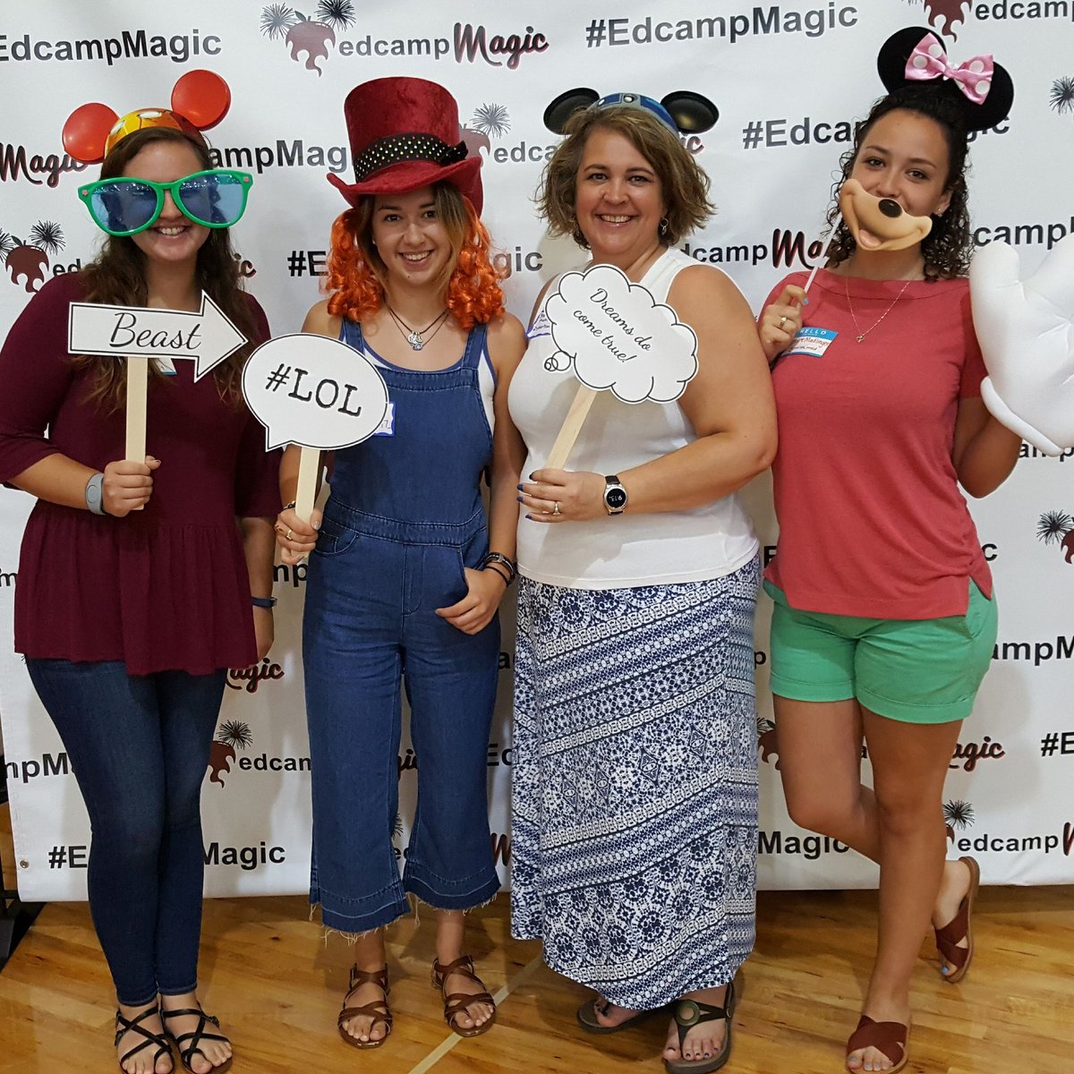 cyberteacher's tweet photo. It's #FlashbackFriday & #TeacherAppreciationWeek2020 so I'm sharing a favorite memory.
A trip to @DisneyParks & #edcampMagic w/ my three awesome educator daughters! They have each stepped up to lend an extra hand to students & colleagues and I'm their #proudmom😎
#ThankaMOTeacher https://t.co/KpPqP57WcG