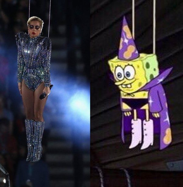 Lady Gaga as SpongeBob characters, a short thread: