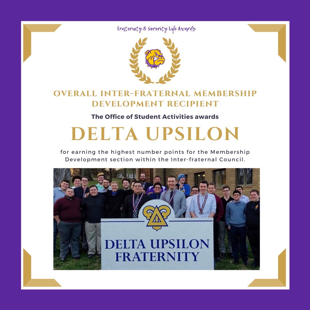 WIU_OSE's tweet image. Overall Membership Development recipients:
IFC-@DeltaUpsilonWIU 
UGC- @wiu_gphio 
PHC- @ASAatWIU