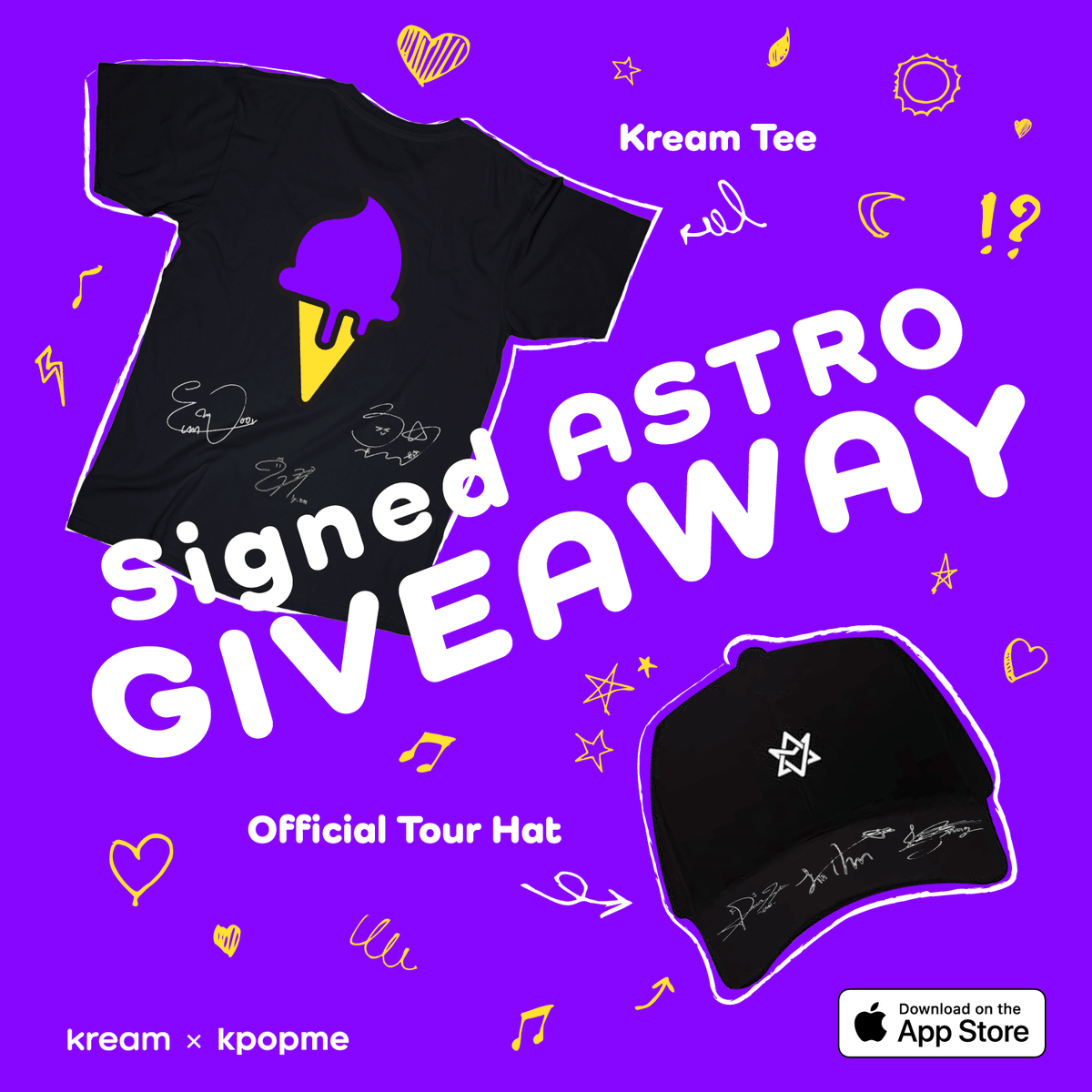 thekreamapp's tweet photo. 🎁GIVEAWAY x @kpopmeent: Win SIGNED #ASTRO Merch
Follow @thekreamapp, LIKE post, RT &amp; Tag 3 friends
>Ends 5/22 @ 6PM EDT/Winner 📣 5/22 @ 9PM EDT
>1 winner across all platforms
>Account must be public
 
Download #kream @ https://t.co/aaDSUuQYHx
#KPOP #GATEWAY #Knock #KpopGiveaway https://t.co/zdasT8N3yh