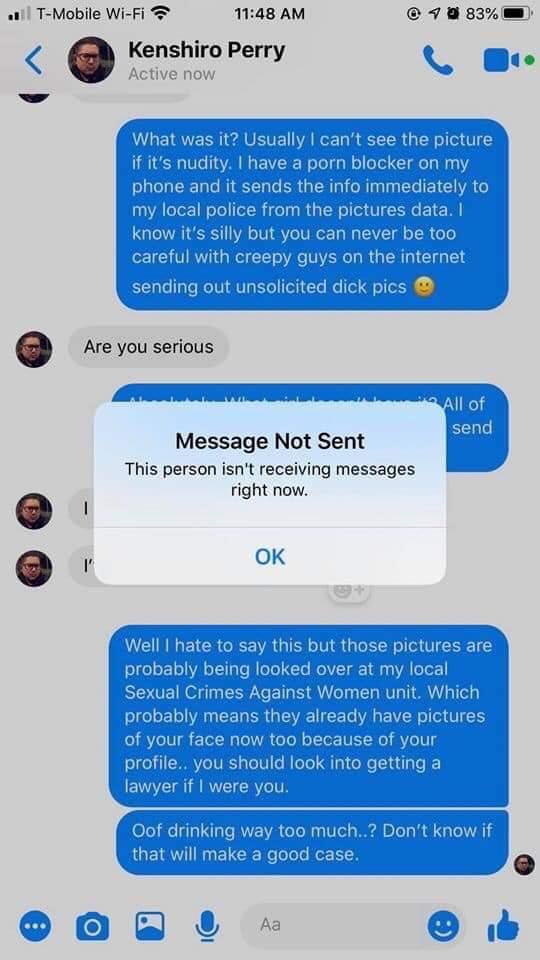 Ok ladies. If you really dont want unsolicited dick pics this is what you do. You're welcome.