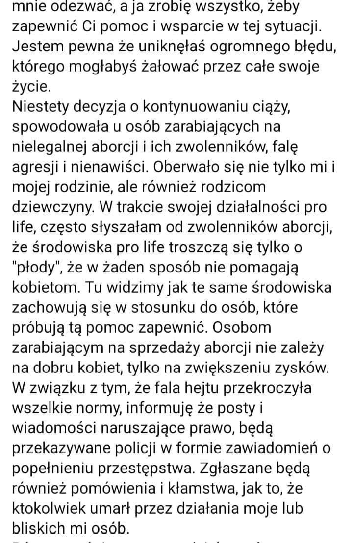 cardampraten's tweet photo. Myślę, że biedna ofiara Zuzia Wiewióra ma po prostu problem z wpierdalaniem się do czyjegoś życia z ujebanymi butami.
Nie traćcie czasu na nią i nie komentujcie, tylko przekujcie go w działania pro-choice.
#ProLifeIsOverParty https://t.co/mKKqxlFykk