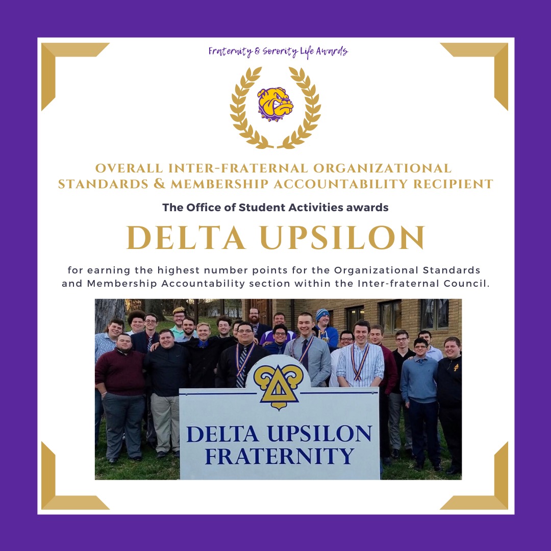 WIU_OSE's tweet image. Overall Organizational &amp;amp; Accountability recipients:
IFC-@DeltaUpsilonWIU 
UGC- @wiu_gphio 
PHC- @ASAatWIU