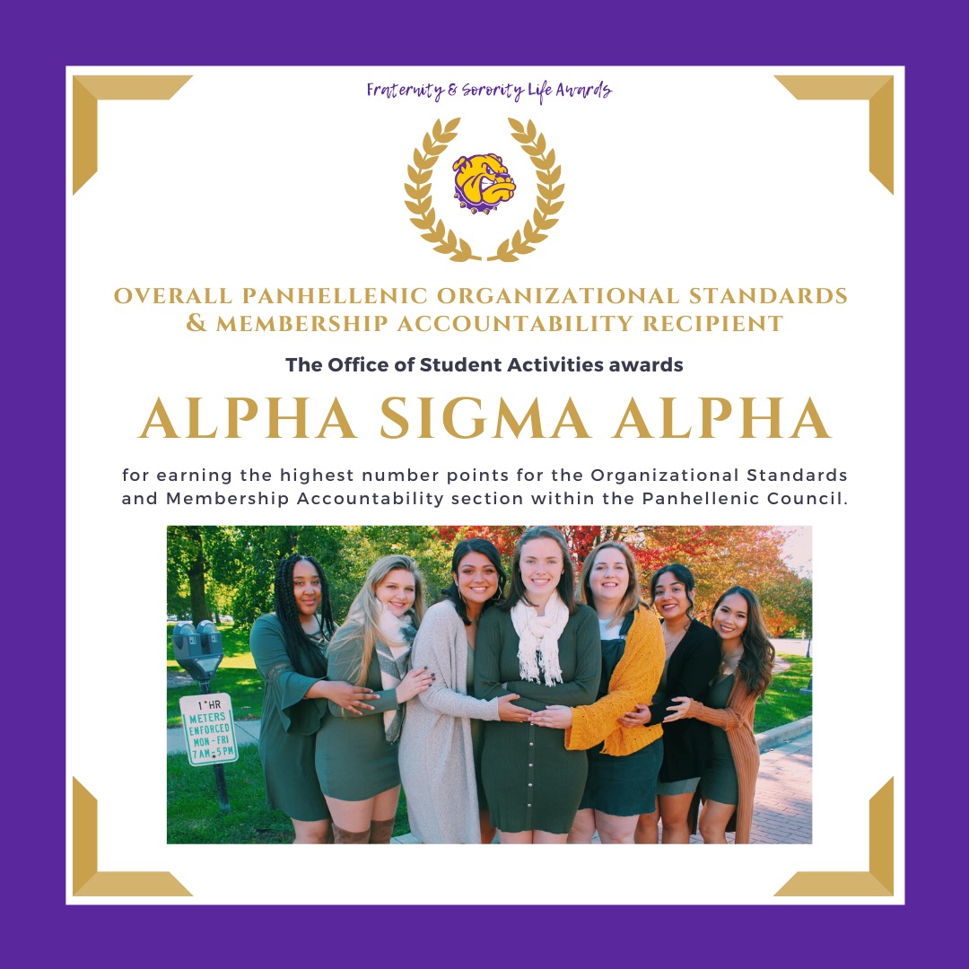 WIU_OSE's tweet image. Overall Organizational &amp;amp; Accountability recipients:
IFC-@DeltaUpsilonWIU 
UGC- @wiu_gphio 
PHC- @ASAatWIU