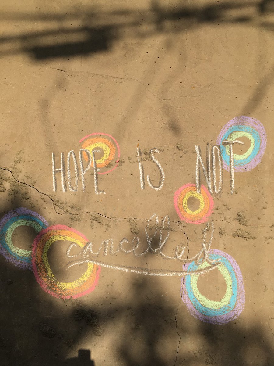 ArtwithSmullen's tweet photo. Student work Alert!!  Students are socially distant, but emotionally close.  Lots of LOVE coming from SHMS students!  #ChalkTheWalk #Streetart @CHCSPTA @MrComeforo @DCPSArts @StuartHobsonMS @dcpublicschools https://t.co/nFcNU1b7Bx