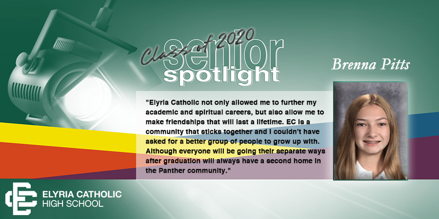 The Senior Spotlight is shining on Brenna Pitts today.  A legacy and a true testament of Loyalty That Never Dies, Brenna maintained her high academic standings as well as being an integral part of assisting our Alumni office.  Read about Brenna at elyriacatholic.com/people/brenna-…