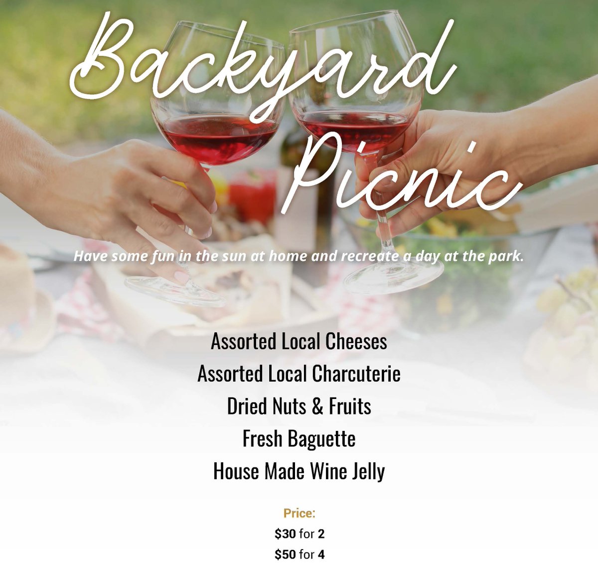 We are delighted to introduce our Backyard Picnic To-Go, the perfect way to bask in the sunshine this weekend!

To order, give us a call at 250.878.4703 or e-mail samantha.sinotte@fourpointskelowna.com

#Gulfstream #FourPointsKelowna #BackyardPicnic #ToGo #TakeOut #YLW #Kelowna