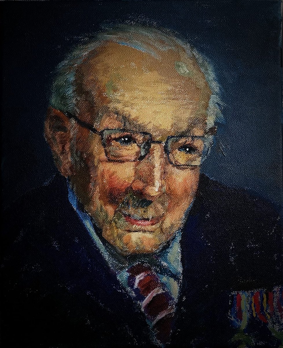 I enjoyed painting <a href="/captaintommoore/">Captain Sir Tom Moore</a>'s portrait for #VEDay75. Just watched his story on <a href="/ITV/">ITV</a> #CaptainTomsWar, fascinating description of the campaign in Myanmar. Those who kept the Burma Road open are heroes in China. I salute you Captain Tom!

#NHSheroes

youtu.be/zkjLI9YbH4I