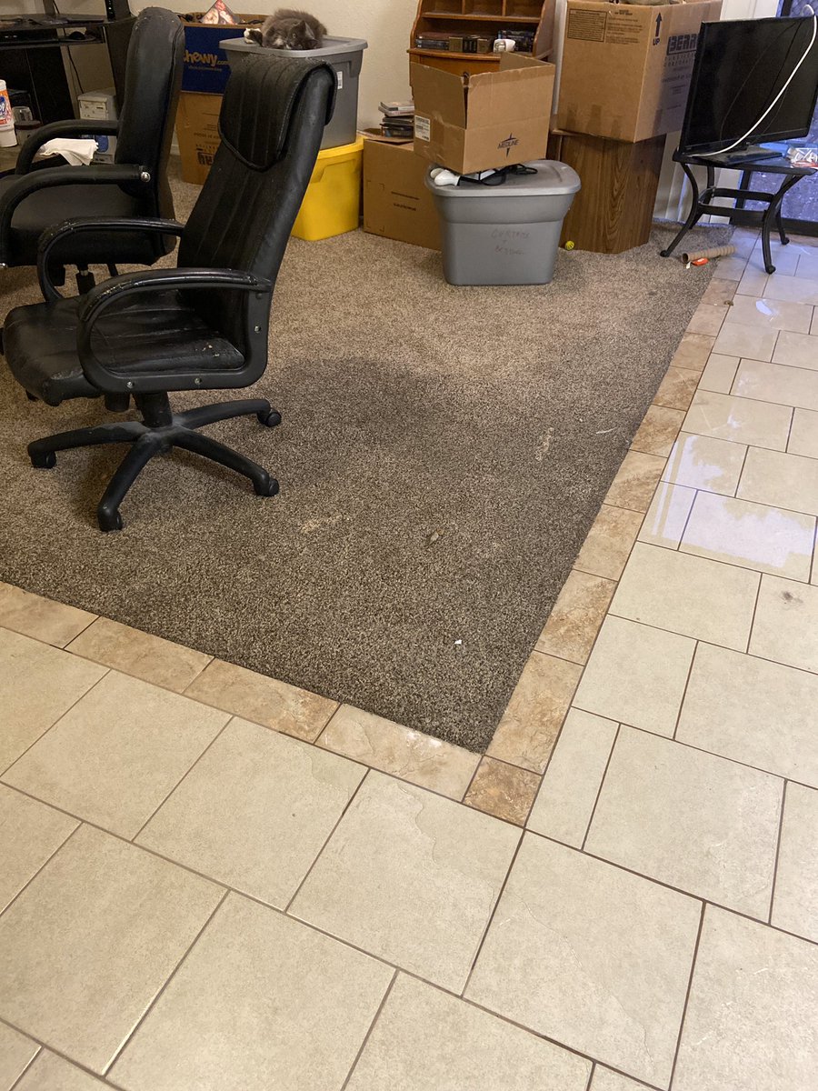 || so uh- this happened landlord is here and fixing it but uhhhh dishwasher feed burst and yeah .