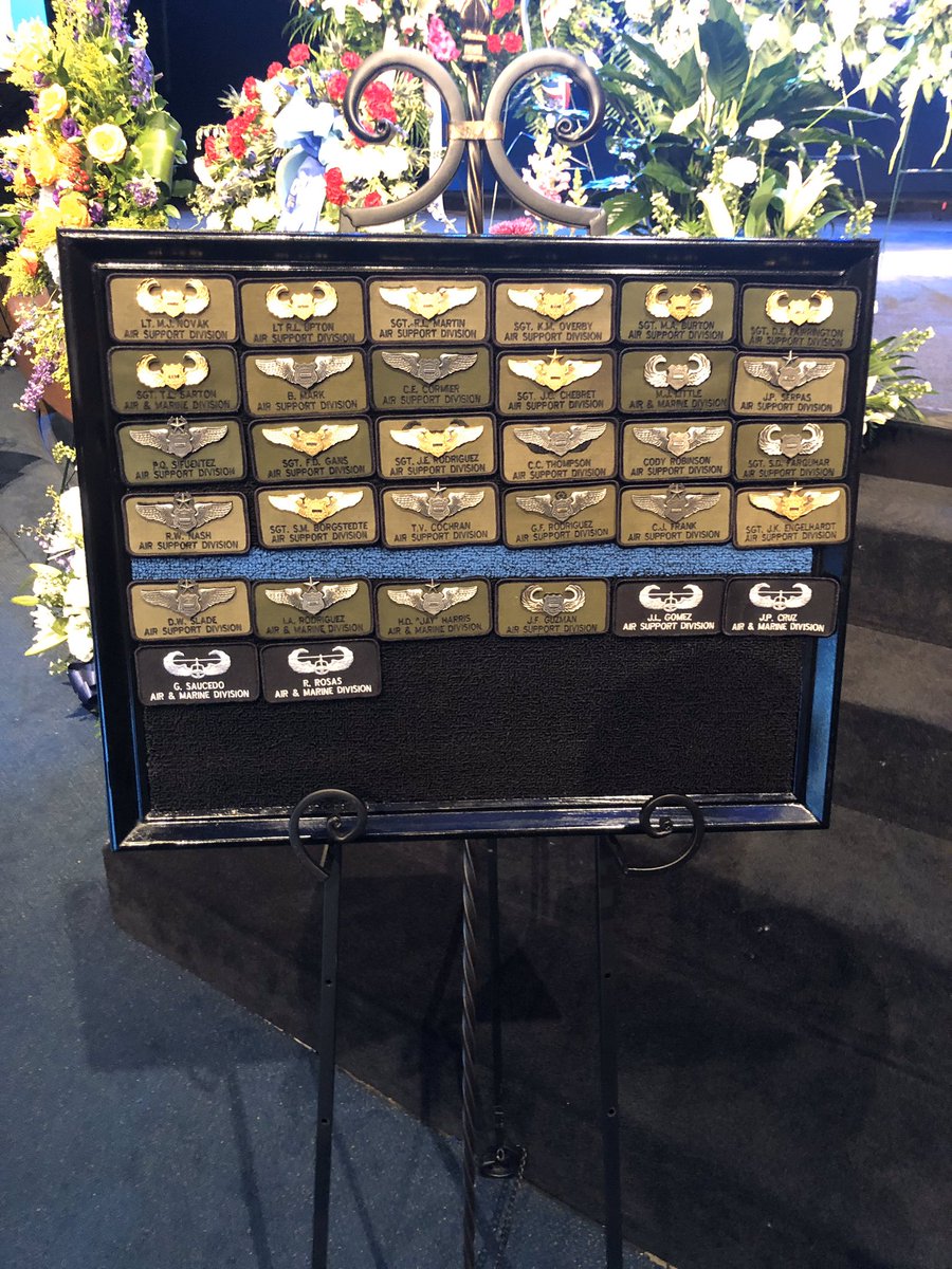 Maximus952's tweet photo. Members of HPDs Air Support Unit presented their wings and ame patches to the family of fallen Officer Jason Knox. #75Fox #N8375F https://t.co/boks3NPx5B
