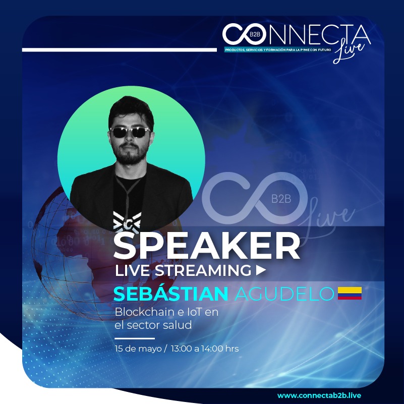 CompaniaX's tweet image. Acompáñanos en el  #EXPOVIRTUAL de #connectaB2B del 11 al 24 de Mayo, donde Nuestro CEO Sebastian Agudelo nos hablara sobre Blockchain e IoT en el sector salud y dará  a concer nuestra iniciativa @zafiroapp 

REGISTRO GRATIS HASTA EL 10 DE MAYO! 
connectab2b.live/registro

#IoT