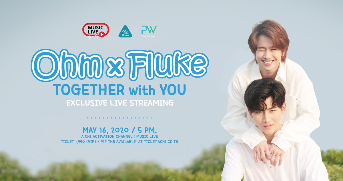 achiactivation's tweet photo. [Q&amp;A] OHM x FLUKE MUSIC LIVE ‘TOGETHER WITH YOU’ EXCLUSIVE LIVE STREAMING

Q : For foreigner fans how to get ticket &amp; official poster?

A : After buy ticket completed. Will check shipping fee and let you know for shipping fee. (Shipping fee Exclude)

#OhmFlukexMusicLive https://t.co/kY4yUhpzN1
