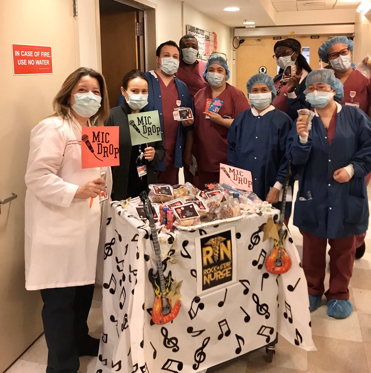 RN stands for Rockstar Nurse! 🎤🎸🌟 Had a great time celebrating our MCH L&amp;D team today. Helping support our new families during this crisis. You are Inspiring! Thank you!! <a href="/JoanHalpern/">Joan Halpern</a> <a href="/J_MMejia/">Juan Mejia, MPH</a> <a href="/jos9271/">Johanna Schisler</a> #nursesweek2020 #amazingnursesLMH
