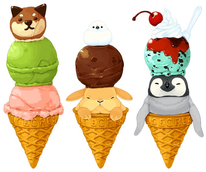 「アイスクリームの日」のTwitter画像/イラスト(人気順))