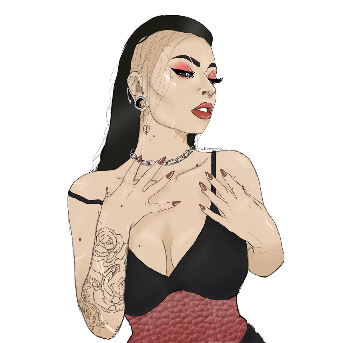 // I know I’m not on here much, but I swear I’ll fix it soon!

Anyways, here is an OC I drew 🥺

I’ll create a RP account for her later. Her name’s Megara, she’s a leader of a bandit clan that joined the COV.