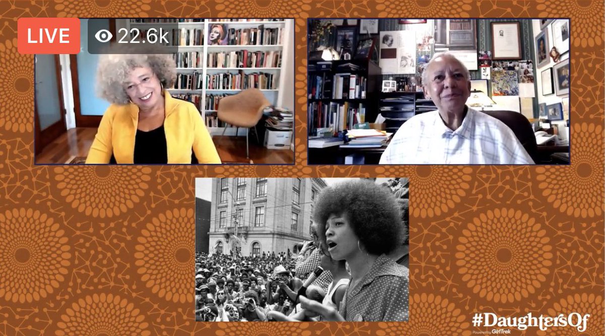 jessiefdukes's tweet photo. I am Jessica. I am the Daughter of Donna, Daughter of Frances, Daughter of Ola & Dora. Daughter of Mayme They taught me #Resilience, #LaserFocus, and #Regality. Thankful for this conversation.. WOW.. #AngelaDavis & #NikkiGiovani w/ @GirlTrek #DaughtersOf https://t.co/bTgvdoYRQb https://t.co/M0jBxIsGJH