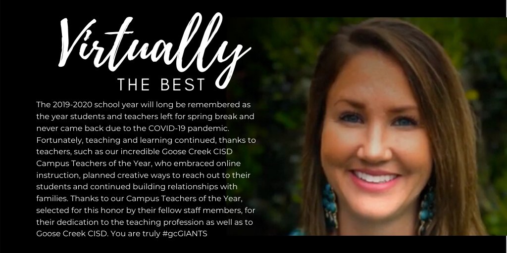 GCCISD's tweet photo. Virtually the Best, Teachers of the Year Video➡️ https://t.co/mix7zE7fR5 https://t.co/u5Wr2zaPiW