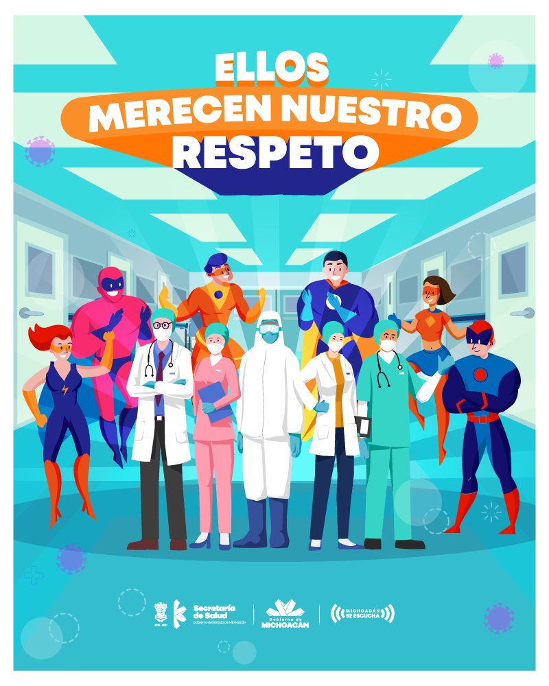 HuertaYesmin's tweet photo. Respeto y admiración a todo el personal médico y de seguridad que han realizado una labor invaluable combatiendo la propagación del COVID-19.
#CuidamosTuSalud
#MichoacanSeEscucha https://t.co/SZXwoi79YQ