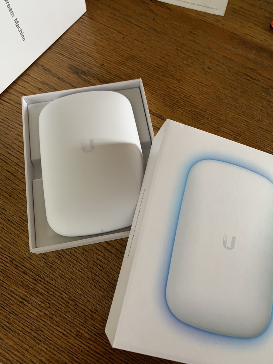 cgill's tweet photo. What a start to the weekend...

Just received my UniFi Dream Machine and BeaconHD -Thanks @ubnt for running the #UniFiUpgrade contest! You’re bringing much-needed excitement and rock solid networking to our home! 🙏 

More setup details, pics and reviews throughout the weekend... https://t.co/LwLF6I75zQ
