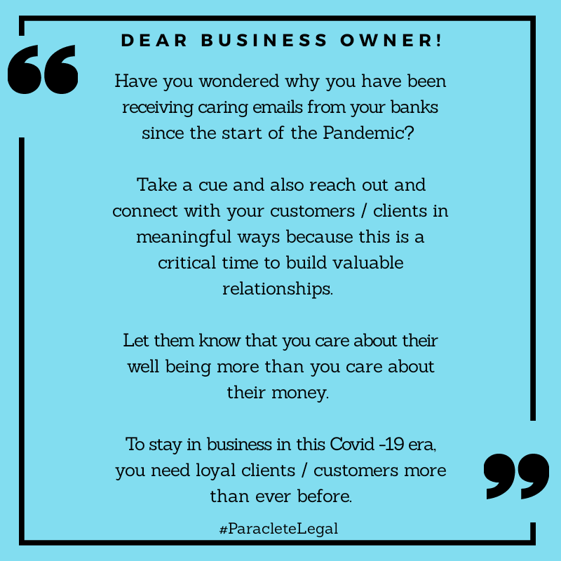 Paraclete_Legal's tweet photo. A customer's decision on whether or not to patronise your business is usually an emotional decision. You need to appeal to that emotional side. https://t.co/MEPIBu56nm