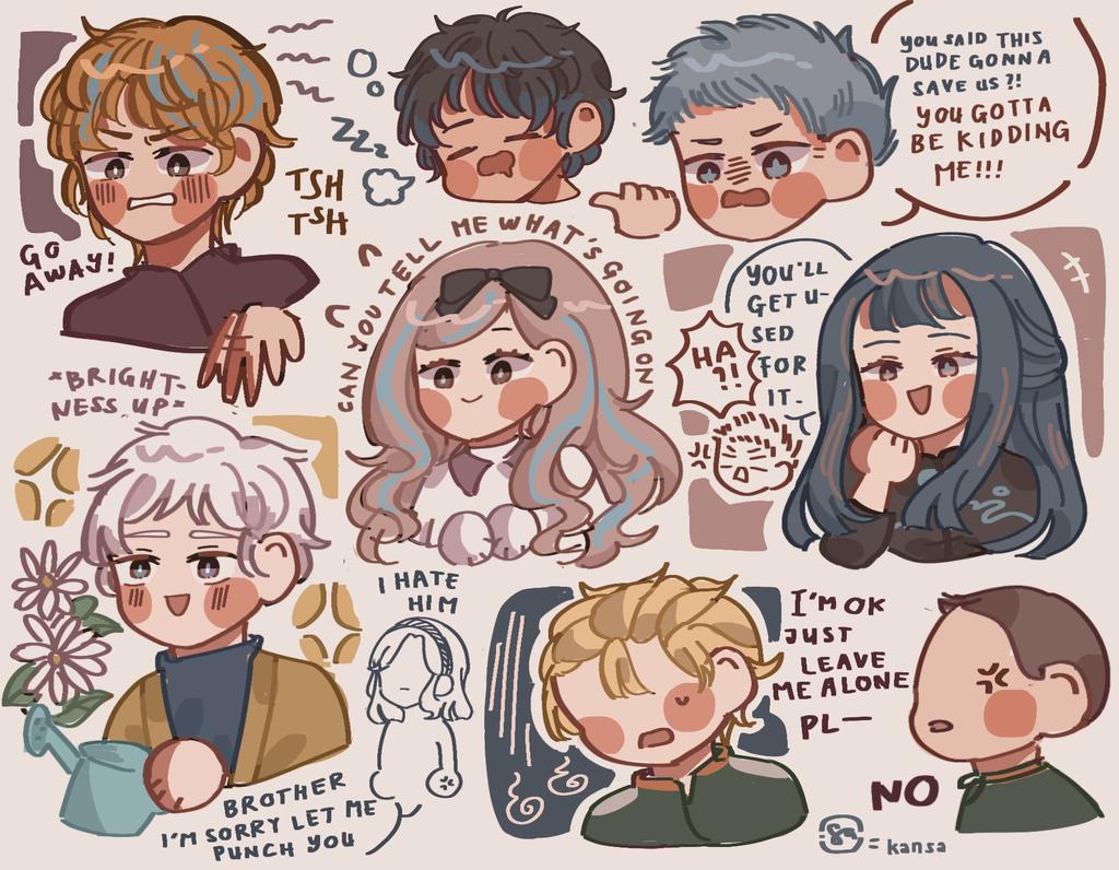 Ocs and their dynamics in nutshell. Gonna make short introduction of them in my ig story (+ put it in highlight), please check it! :D 