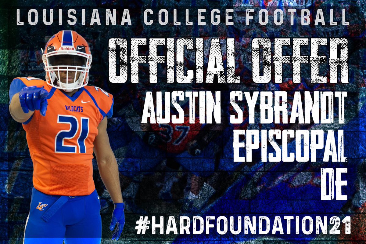 AustinSybrandt's tweet photo. Blessed to receive my very first offer from Louisiana College!! #GoWildcats 🔶🔷 https://t.co/UnkrvPg31Z