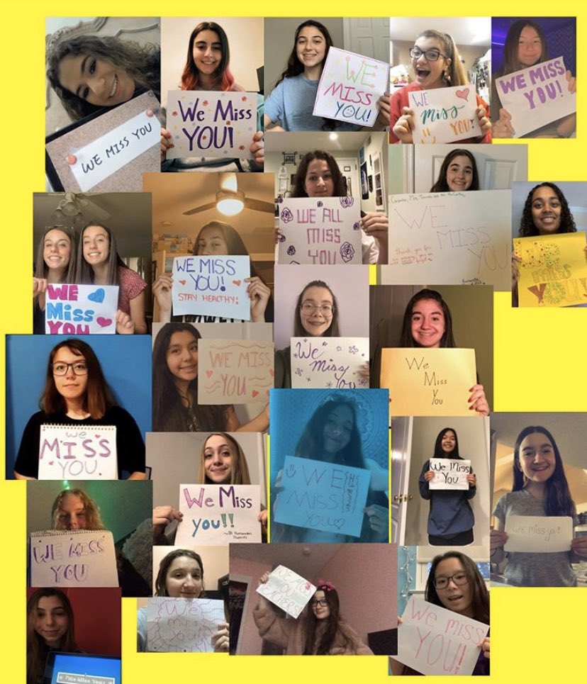 From the humanities class of 2023 we miss all the staff and teachers especially are humanities ones. <a href="/MsJenner/">Kristine Jenner</a> <a href="/BravermanHHS/">Jeremy Braverman-Howell HS Principal</a>  <a href="/scholarscenter/">HHS Humanities</a>