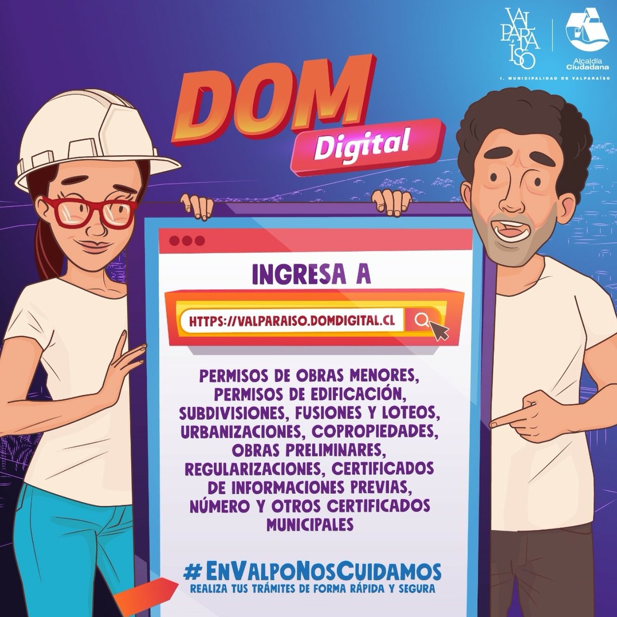 rodoloz's tweet photo. La Municipalidad de Valparaíso, ya tramitando en línea sus solicitudes, es un aporte que permitirá el trabajo remoto a sus vecinos y funcionarios en forma segura. @AChMChile @AmuchChile @SeSantiagoCL @Corfo @ctdcorfo @premio_avonni @GobDigitalCL @gblumel @CharpJorge @ProChile https://t.co/mjosV0nn0W