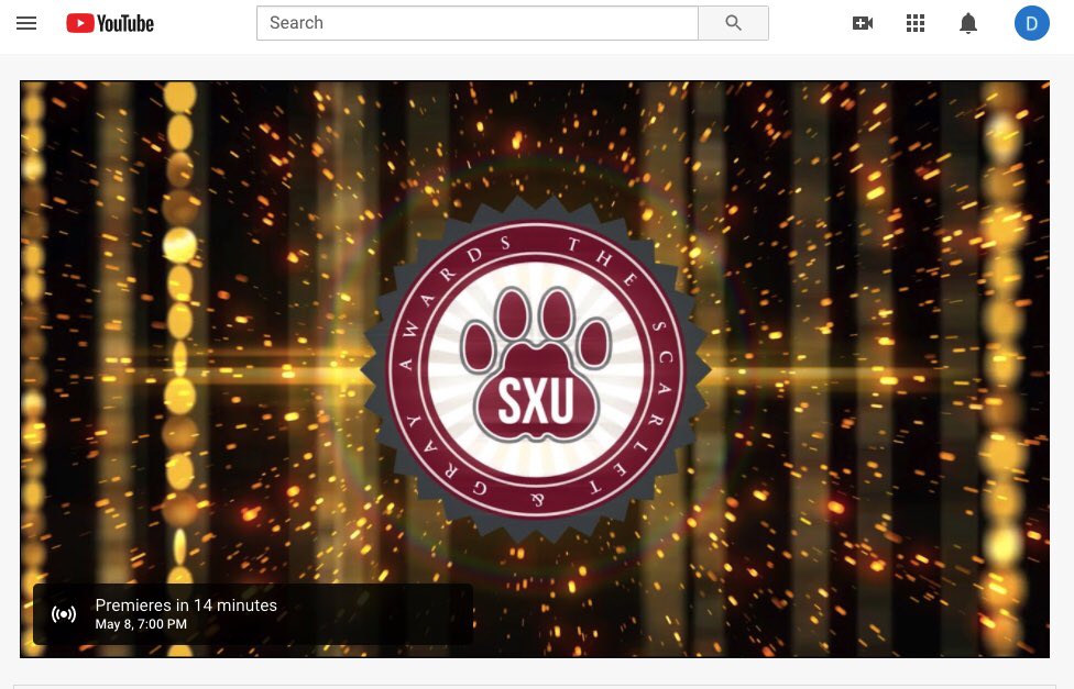 DJKMDiv's tweet photo. The best night of the school year is almost here!! Who else is tuning in??

#WeAreSXU #ScarletAndGray https://t.co/QhbYQB2ZYa