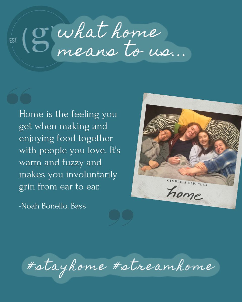Gimble A Cappella (@gimbleacappella) on Twitter photo hear some more about what āhomeā means to us..another edition of our #stayhome #streamhome series!!
-
we hope you are all staying safe and happy :-))
Ft. <a href="/camsackett/">Cam Sackett</a> , <a href="/BonelloNoah/">Noah D. Bonello</a> , <a href="/Isolte3/">Isolte</a> , and @miriamchungg hear some more about what āhomeā means to us..another edition of our #stayhome #streamhome series!!
-
we hope you are all staying safe and happy :-))
Ft. <a href="/camsackett/">Cam Sackett</a> , <a href="/BonelloNoah/">Noah D. Bonello</a> , <a href="/Isolte3/">Isolte</a> , and @miriamchungg