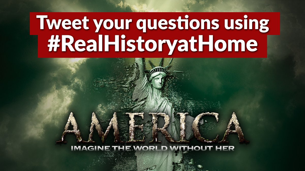 DineshDSouza's tweet photo. 🚨 STARTING NOW 🚨

I'm answering your questions about #AmericaTheMovie and America's role in the world.

#AmericatheMovie is the story of a nation at the crossroads of hope and disaster.

Submit your questions using #RealHistoryatHome, and I'll answer as many as I can this hour! https://t.co/GJ21a4mH8x