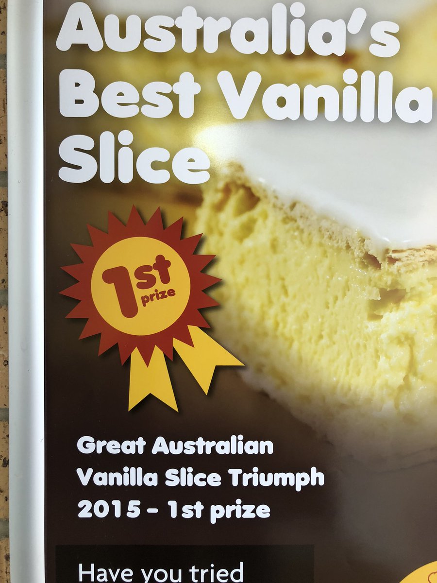 How many vanilla slice competitions are there? Seems like every bakery I’ve ever visited has won ‘Australia’s best’ award...