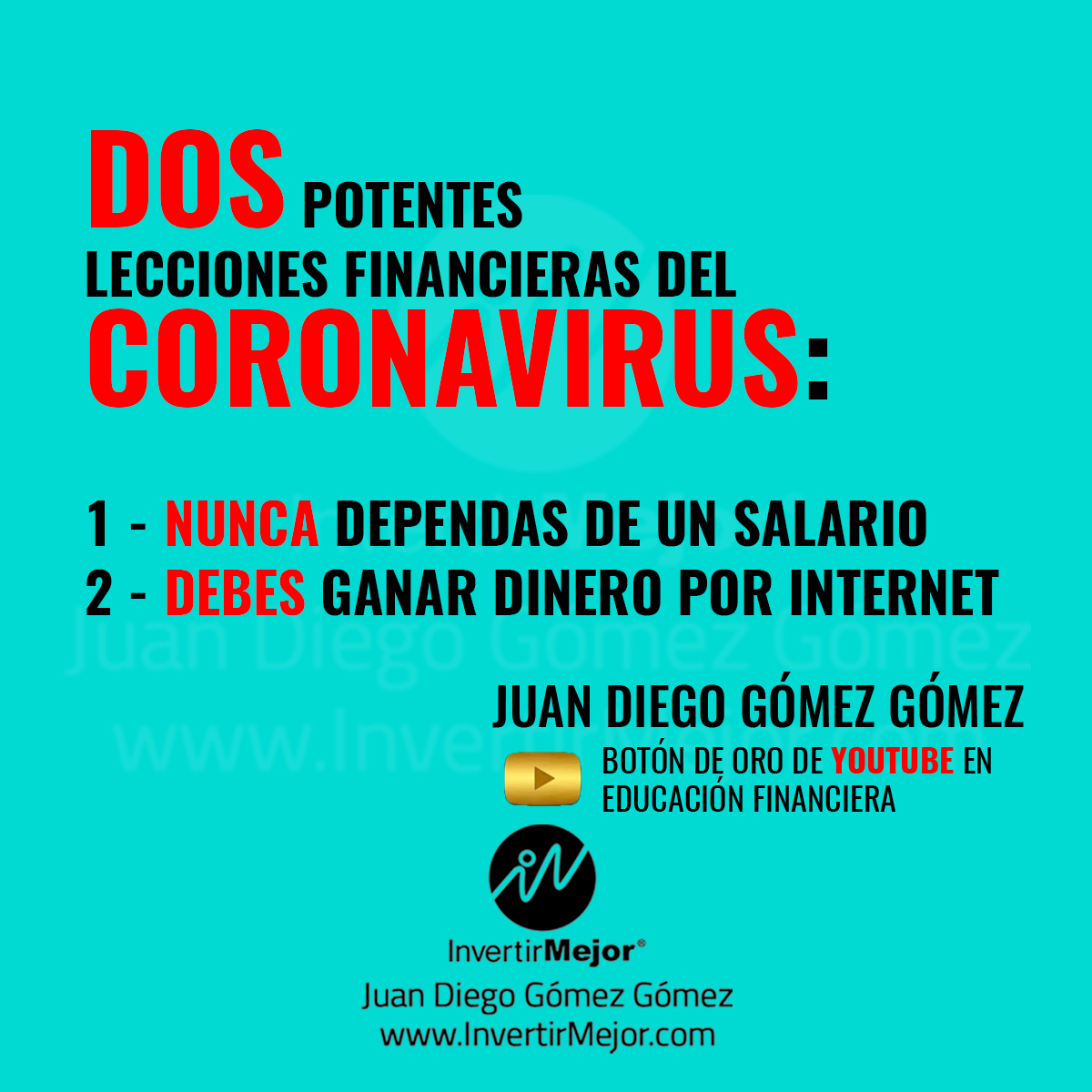 invertirmejor's tweet photo. #ElDíaQueDiosEntróAlBanco #Coronavirus #COVID19 #EnCasaMeQuedo #EstaEnTusManos #YoMeQuedoEnCasa #VidaPúrpura! #FelizViernes #ModoHervir #JuanDiegoGómez #InvertirMejor® #Riqueza #Abundancia #Prosperidad #Dinero #Motivación #Emprendimiento #Negocios https://t.co/ZIrKOWu48c https://t.co/FEk7ibI8oh