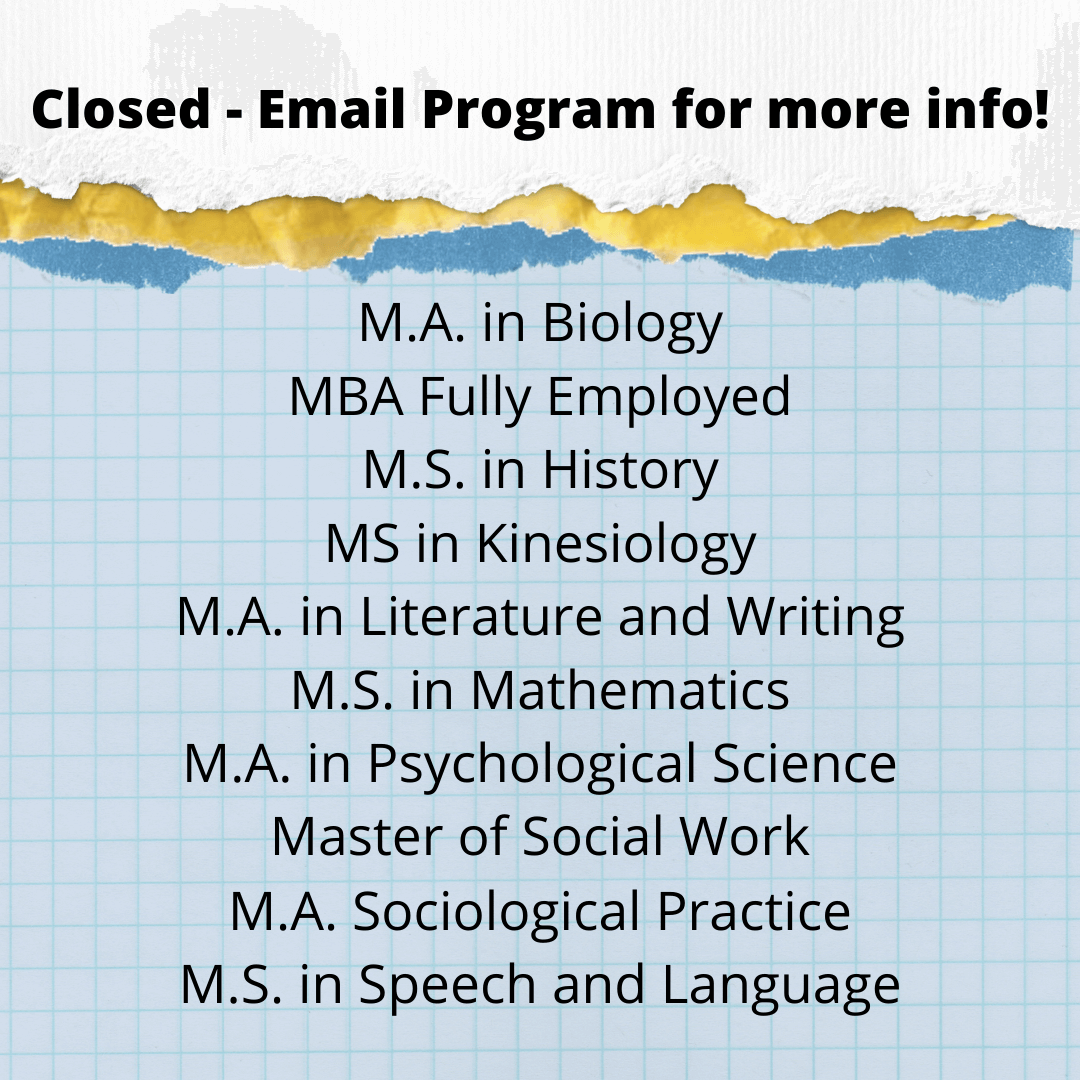 csusmogsr's tweet photo. If you are or are thinking of applying to a CSUSM Grad Program, you're in luck - many programs are still accepting applications! If your program's deadline passed, email its coordinator because it may not be too late to apply. ๐พ๐
.
#csusm #csusmgradstudies #csusmogsr https://t.co/rRgW2E1x8C
