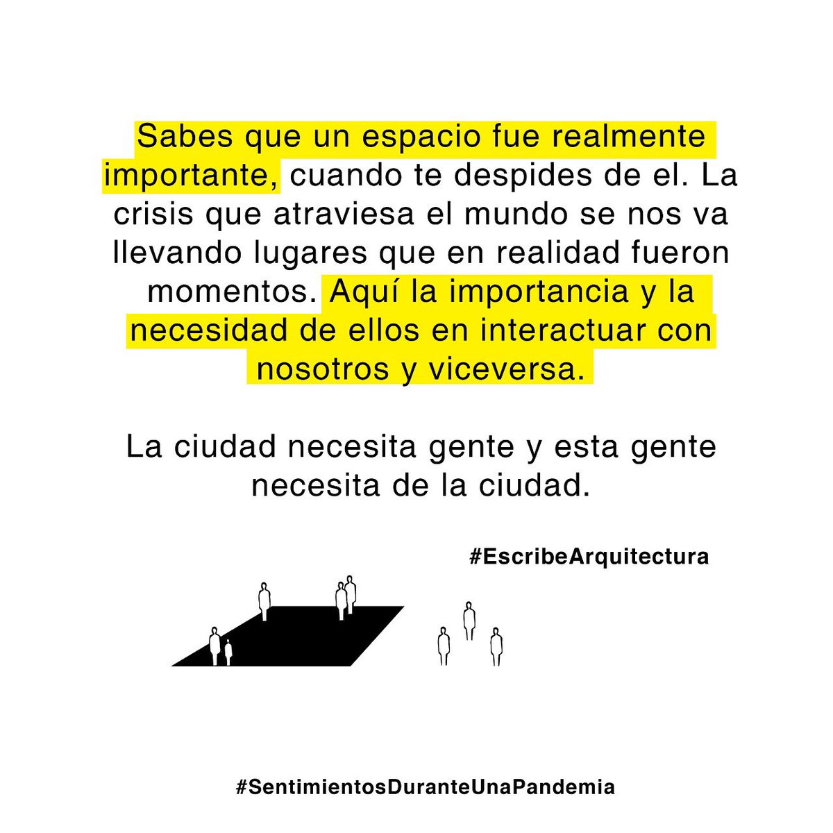 escribearq's tweet photo. La crisis que atraviesa el mundo se nos va llevando lugares que en realidad fueron momentos.
La ciudad necesita gente y esta gente necesita de la ciudad  
#SentimientosDuranteUnaPandemia
#EscribeArquitectura https://t.co/BNq839MY3R